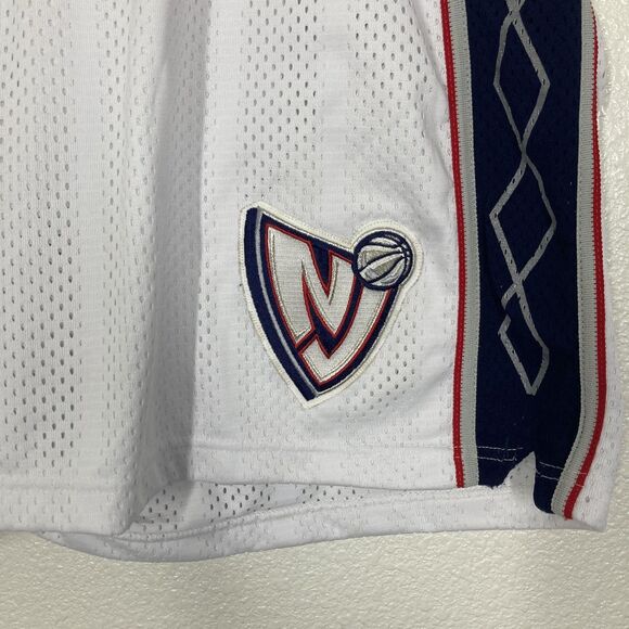 Vintage New Jersey Nets Shorts Mens 46 White Mesh NBA Basketball Champion 90s - Picture 5 of 16